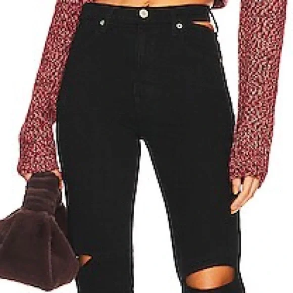 HELMUT LANG Cut Out Straight Leg Jeans - Picture 3 of 9